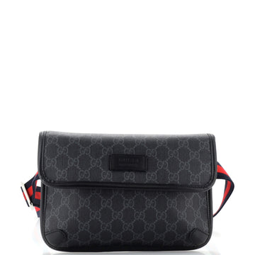 Gucci Web Flap Belt Bag GG Coated Canvas