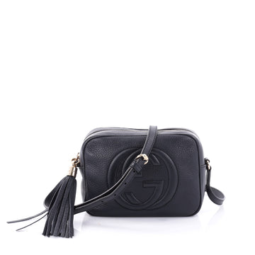Gucci Soho Disco Crossbody Bag Leather Small Blue 2603802