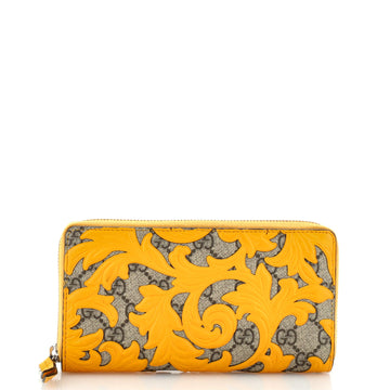 Gucci Zip Around Wallet Arabesque GG Coated Canvas