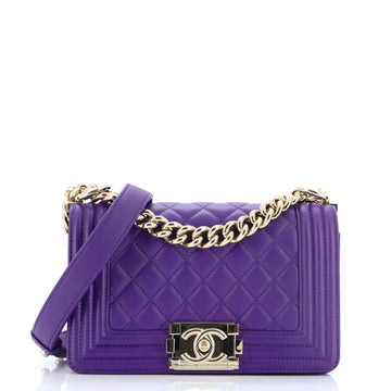Chanel Boy Flap Bag Quilted Calfskin Small