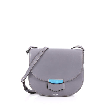 Celine Trotteur Crossbody Bag Calfskin Small Gray 2604203