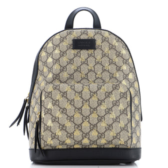 Gucci Zip Pocket Backpack Printed GG Coated Canvas Small
