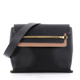 Chloe Tricolor Clare Shoulder Bag Leather Medium Black 2604701