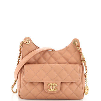Chanel Wavy CC Hobo Quilted Caviar Medium