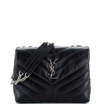 Saint Laurent Loulou Shoulder Bag Matelasse Chevron Leather Small