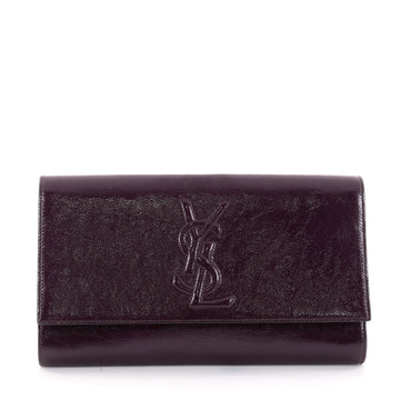 Saint Laurent Belle de Jour Clutch Leather Large Purple 2605401
