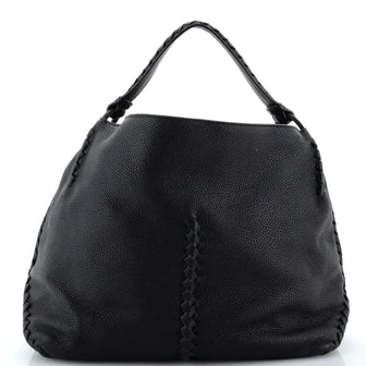 Bottega Veneta Open Hobo Cervo with Intrecciato Detail Medium