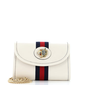 Gucci Rajah Web Chain Shoulder Bag Leather Mini