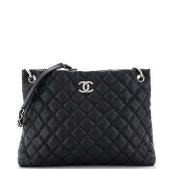 Chanel Easy Tote Quilted Caviar Large