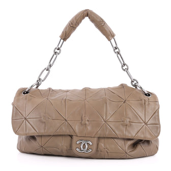 Chanel Origami Flap Bag Quilted Lambskin Jumbo Neutral 2606101