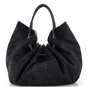 Chanel Stretch Spirit Cabas Denim Large