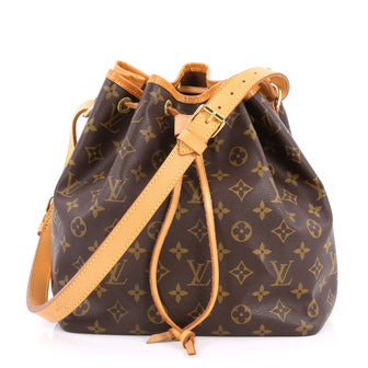 Louis Vuitton Petit Noe Handbag Monogram Canvas Brown 2606701
