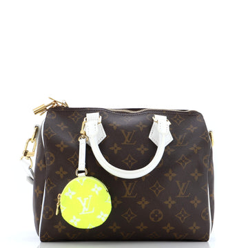 Louis Vuitton Speedy Bandouliere Bag LV Match Monogram Canvas 25