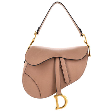 Christian Dior Saddle Handbag Leather Medium