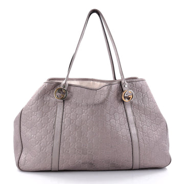 Gucci Twins Tote Guccissima Leather Large Purple 2606901