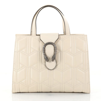 Gucci Dionysus Convertible Tote Matelasse Leather Large White 2607101