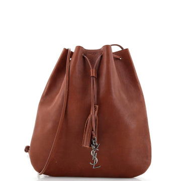 Saint Laurent Jen Flat Bag Leather Medium