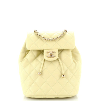Chanel Urban Spirit NM Backpack Quilted Caviar Mini Yellow 2607441