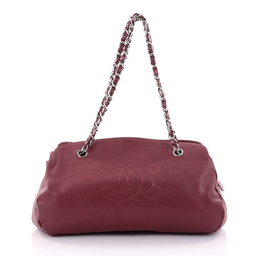  Chanel Timeless CC Compartment Bowler Caviar Medium Red 2607601