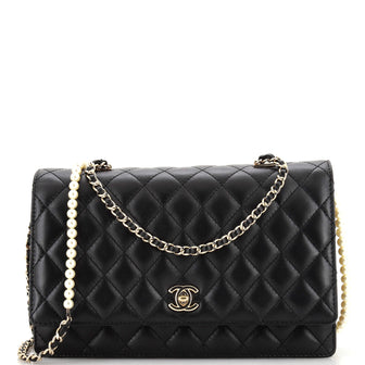 Chanel Fantasy Pearls Flap Bag Quilted Lambskin Large