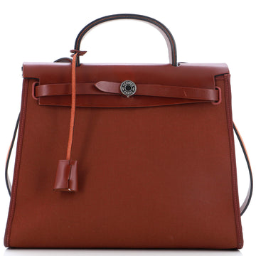 Hermes Herbag Zip Leather and Toile 31