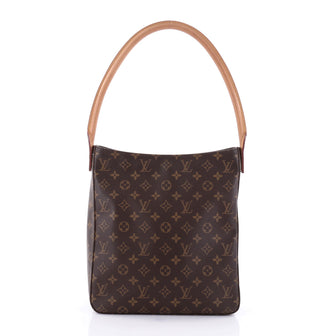 Louis Vuitton Looping Handbag Monogram Canvas GM Brown 2608003