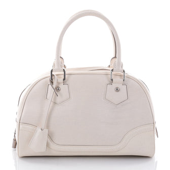 Louis Vuitton Montaigne Bowling Bag Epi Leather PM White 2608004