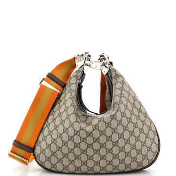 Gucci Attache Shoulder Bag GG Coated Canvas Large