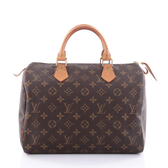 Louis Vuitton Speedy Handbag Monogram Canvas 30 Brown 2608101
