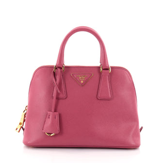 Prada Promenade Handbag Saffiano Leather Small Pink 2608102