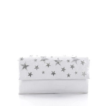 Nancy Gonzalez Flap Clutch Painted Crocodile Small White 2608402