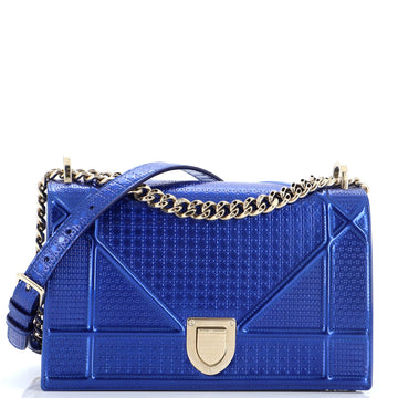 Christian Dior Diorama Flap Bag Cannage Embossed Calfskin Medium