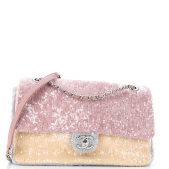Chanel Waterfall CC Flap Bag Sequins Large