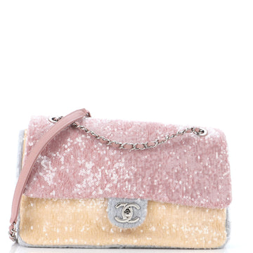 Chanel Waterfall CC Flap Bag Sequins Large