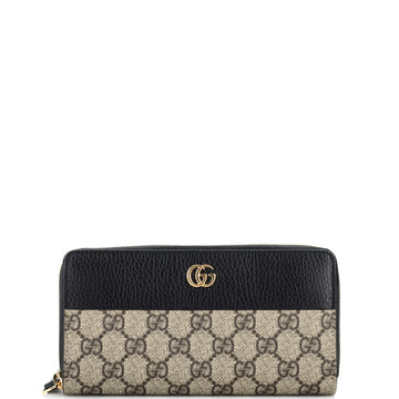 Gucci GG Marmont Zip Around Wallet GG Coated Canvas and Leather