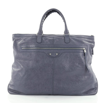 Balenciaga Arena Travel Bag Classic Studs Leather Purple 2609001