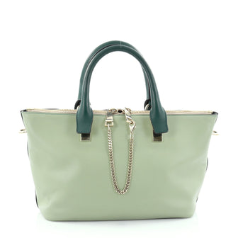 Chloe Bicolor Baylee Satchel Leather Small Green 2609601