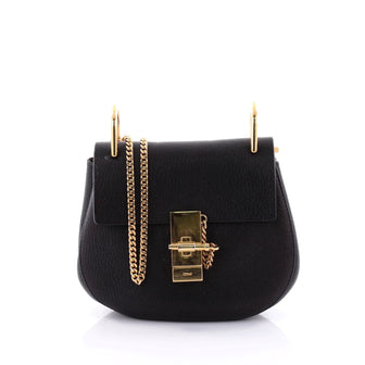 Chloe Drew Crossbody Bag Leather Mini Black 2609702