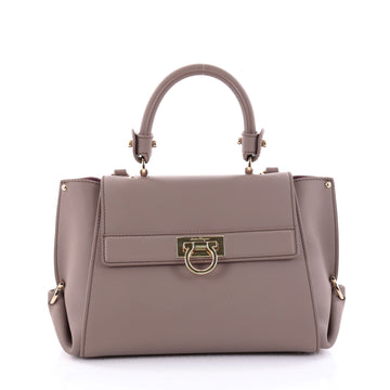Salvatore Ferragamo Sofia Satchel Smooth Leather Small neutral 2610402