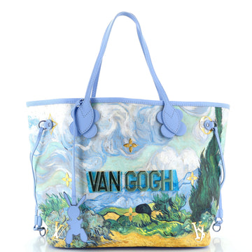 Louis Vuitton Neverfull NM Tote Limited Edition Jeff Koons Van Gogh Print Canvas MM