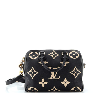 Louis Vuitton Speedy Bandouliere Bag Bicolor Monogram Empreinte Giant 25