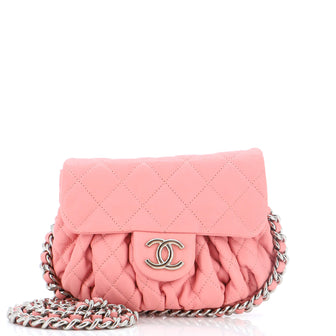 Chanel Chain Around Flap Bag Quilted Leather Small