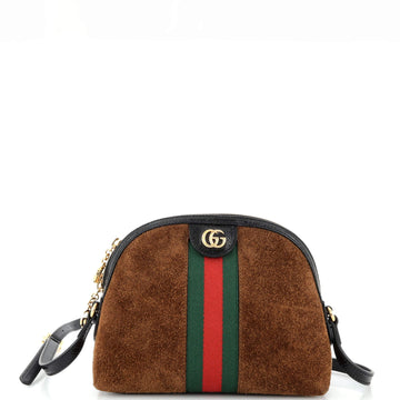 Gucci Ophidia Dome Shoulder Bag Suede Small
