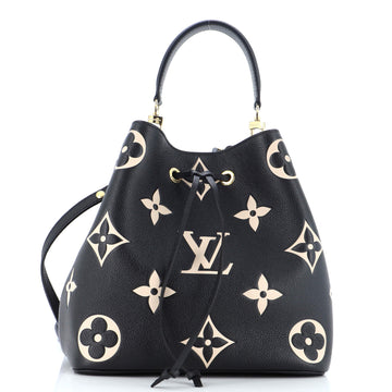 Louis Vuitton NeoNoe Handbag Bicolor Monogram Empreinte Giant MM