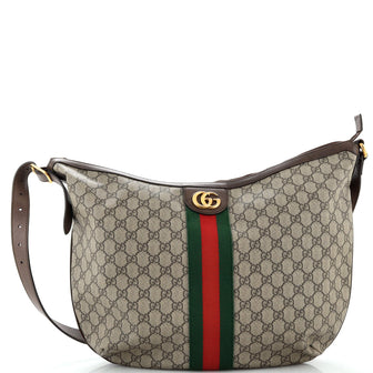 Gucci Ophidia Half Moon Hobo GG Coated Canvas Large
