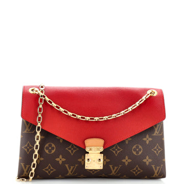 Louis Vuitton Pallas Chain Shoulder Bag Monogram Canvas and Calfskin