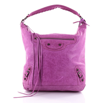 Balenciaga Day Hobo Classic Studs Leather Pink 2612202