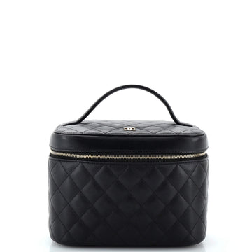 Chanel Classic Vanity Case Quilted Caviar Medium