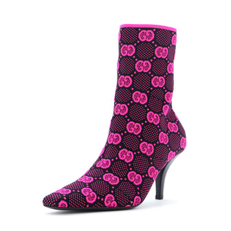 Gucci Women's Pointy Toe Sock Boots GG Technical Fabric