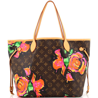 Louis Vuitton Neverfull Tote Limited Edition Monogram Roses MM